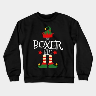 Boxer Elf Matching Family Group Christmas Party Pajamas Crewneck Sweatshirt